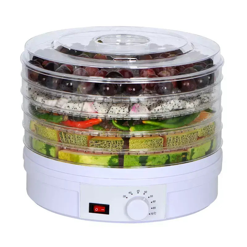 Multi-Tier Fruit and Vegetable Dehydrator - Adjustable Temperature Control, Stackable Trays for Home Drying
