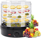 Black Multi-Tier Fruit and Vegetable Dehydrator - Adjustable Temperature Control for Healthy Dried Snacks