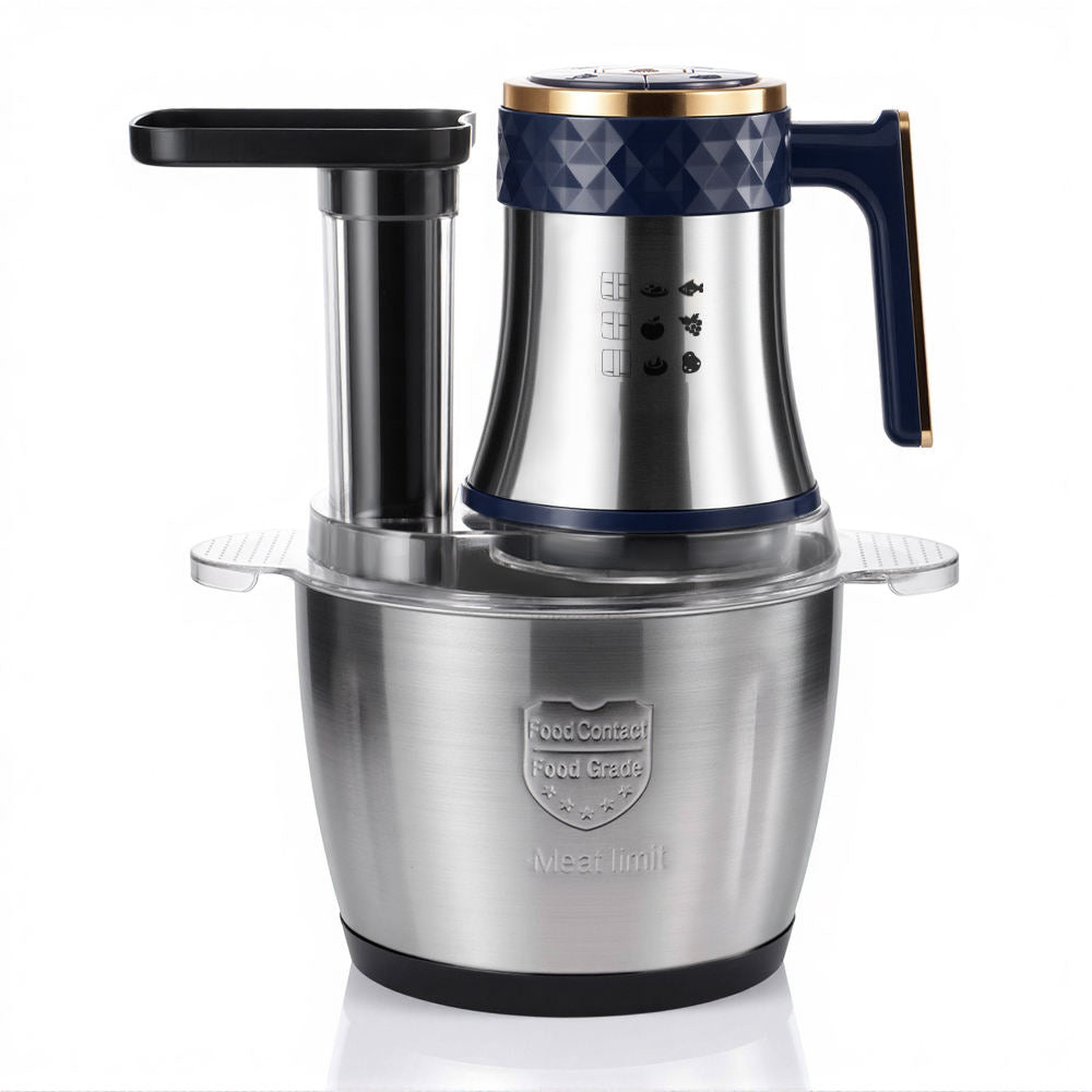 Multifunctional Stainless Steel Food Processor & Meat Grinder - 3L Large Capacity, Food-Grade Material for Effortless Chopping & Grinding