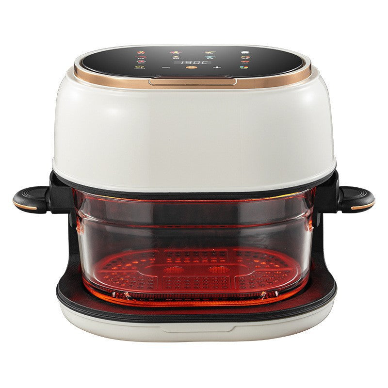 8L Square Air Fryer with Visible Window – Modern, Multi-Functional Electric Model for Home & Hotel Use, Featuring Digital Controls, Auto Power-Off, and Plastic Body