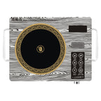 Greek Key Pattern Electric Ceramic Cooktop - Luxury Marble Texture Infrared Burner with Multi-Cooking Modes