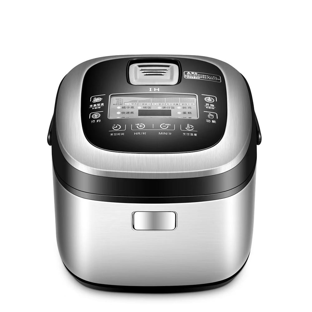 Premium IH Rice Cooker - Stainless Steel Multi-Functional Rice Maker with Smart Control for Perfectly Cooked Rice, Porridge & More