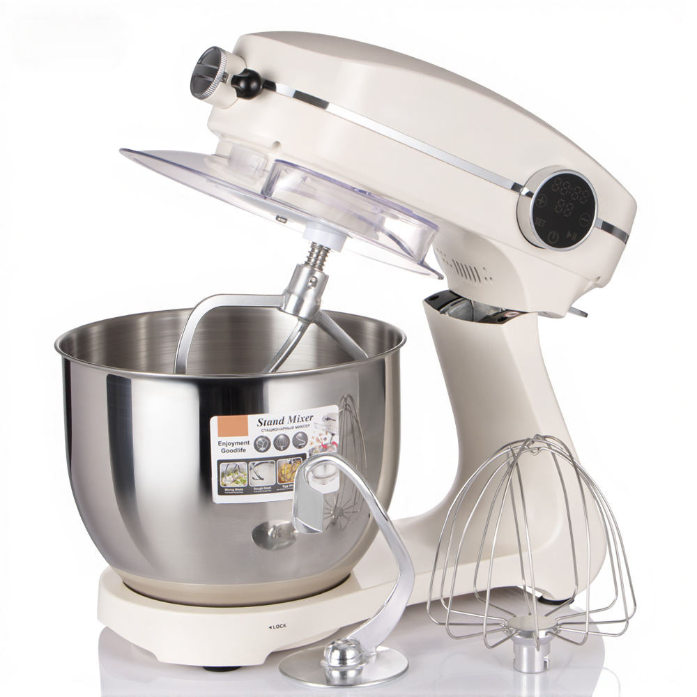 Digital Stand Mixer with Stainless Steel Bowl & Multiple Attachments – Perfect for Baking & Mixing