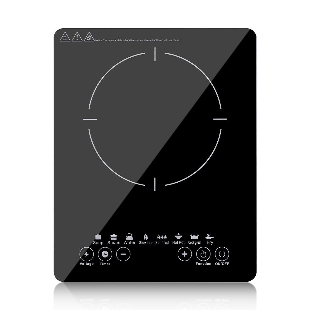 Multi-Function Induction Cooktop - Touch Control, 8 Cooking Modes (Soup, Fry, Hot Pot & More) for Compact Kitchens