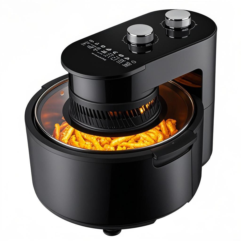 220V Smart Large-Capacity Air Fryer – Electric Oil-Free Oven with Touch Control, Suitable for Home, Kitchen, Outdoor & Garage Baking