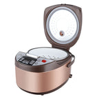 Rose Gold Digital Rice Cooker with Multi-Function Control & Non-Stick Inner Pot