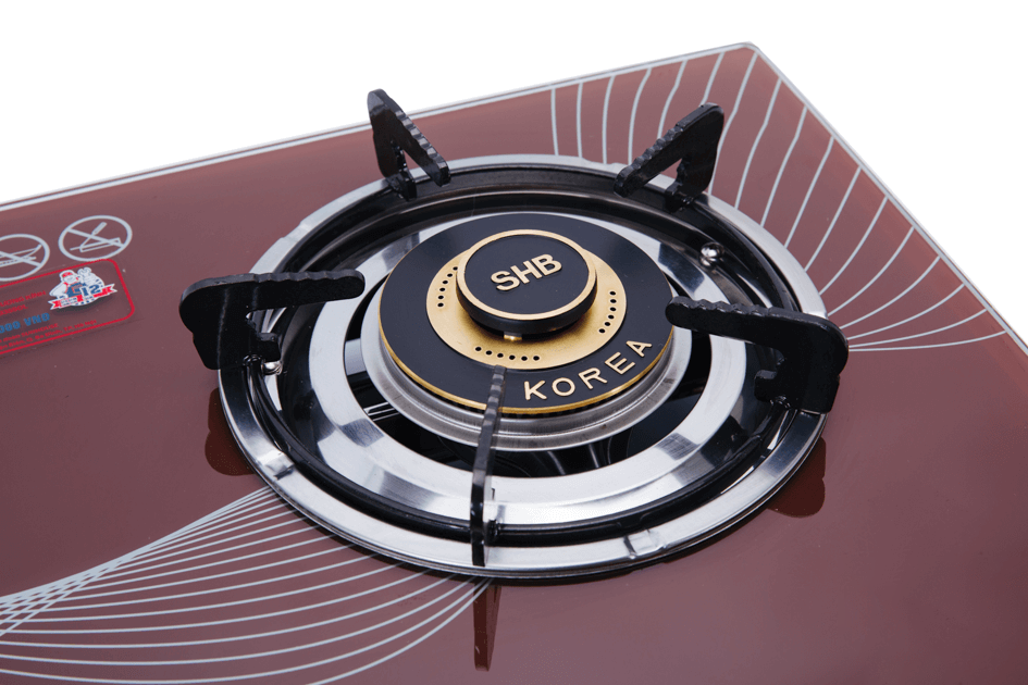 Kitchen Queen double cooker with glass top and electronic ignition installed, made in China