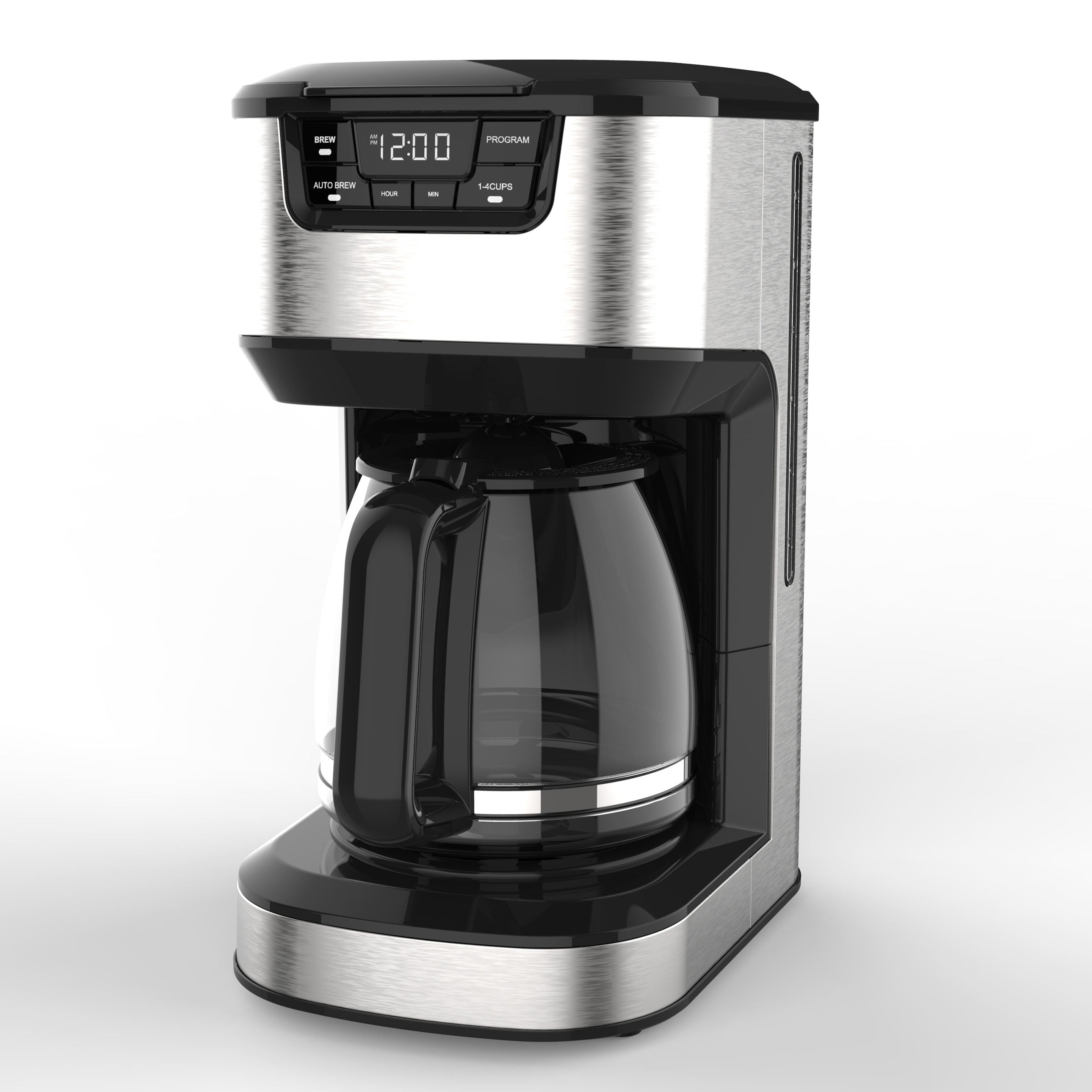 Modern Automatic Drip Coffee Machine: Suitable for Hotels, Households, Outdoor Use and RVs, with Stainless Steel Body and Electric Operation