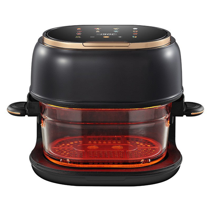 8L Square Air Fryer with Visible Window – Modern, Multi-Functional Electric Model for Home & Hotel Use, Featuring Digital Controls, Auto Power-Off, and Plastic Body