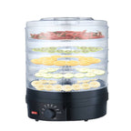 Black Multi-Tier Fruit and Vegetable Dehydrator - Adjustable Temperature Control for Healthy Dried Snacks