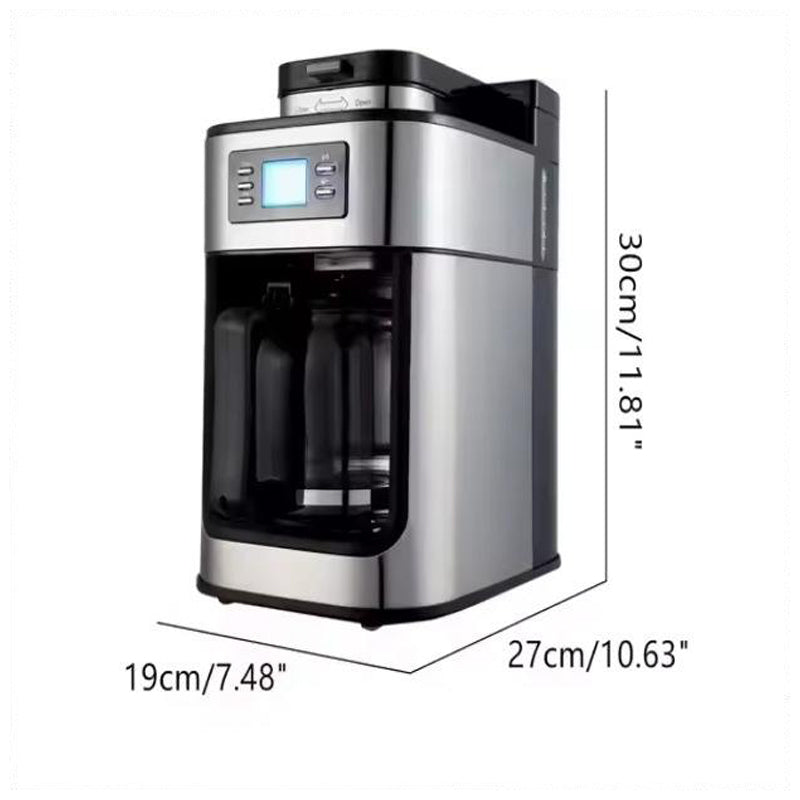 Professional Italian Espresso Machine, Equipped with Automatic Milk Frother – Suitable for Office and Home Use, Capable of Making Espresso, Cappuccino and Latte, with Stainless Steel Construction