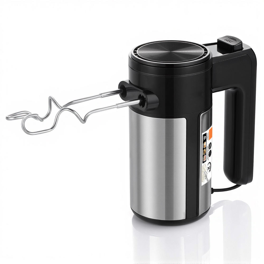 Powerful Electric Hand Mixer: 6-Speed Stainless Steel Egg Beater for Baking & Cooking