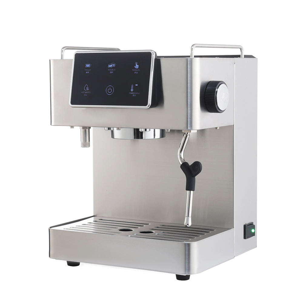 Stainless Steel Semi-Automatic Espresso Machine with Touch Screen - Perfect for Home & Café Baristas