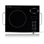 Sleek Stainless Steel Electric Ceramic Cooktop - Multi-Function Infrared Burner with Bilingual (English/Arabic) Controls