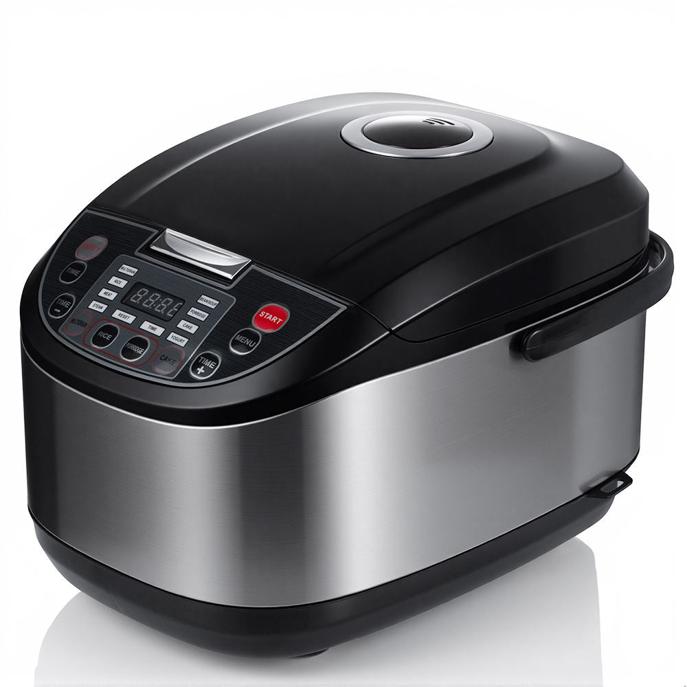Multifunctional Stainless Steel Rice Cooker - 10-in-1 Programmable for Perfect Rice, Porridge, Cake & More