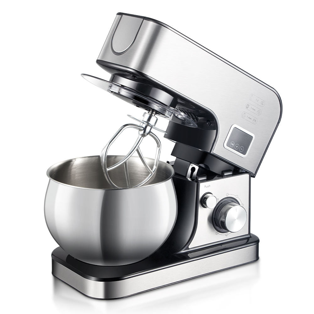 Stainless Steel Stand Mixer with Whisk Attachment – Professional-Grade Dough & Batter Mixing