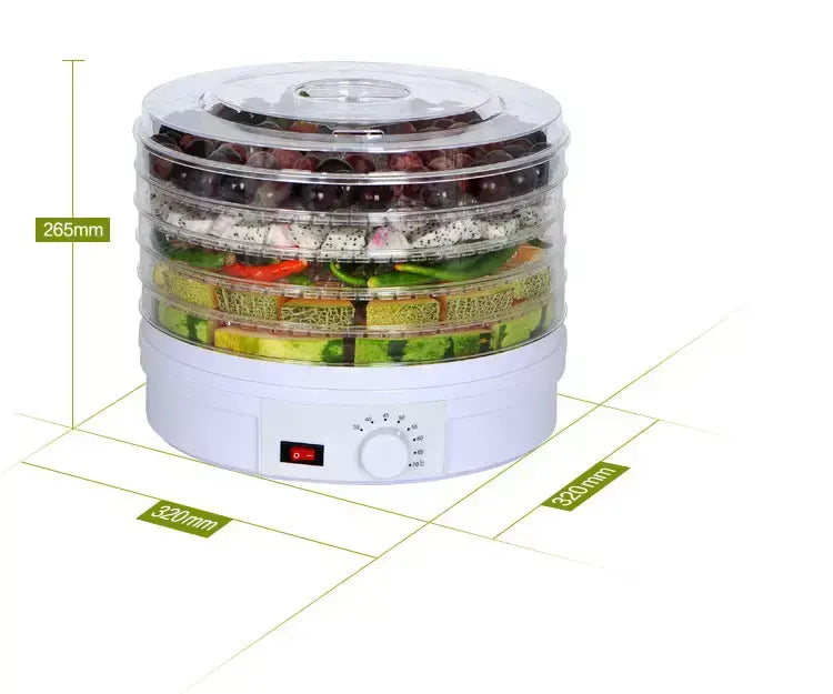 Multi-Tier Fruit and Vegetable Dehydrator - Adjustable Temperature Control, Stackable Trays for Home Drying