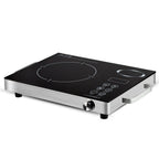 Sleek Stainless Steel Electric Ceramic Cooktop - Multi-Function Infrared Burner with Bilingual (English/Arabic) Controls