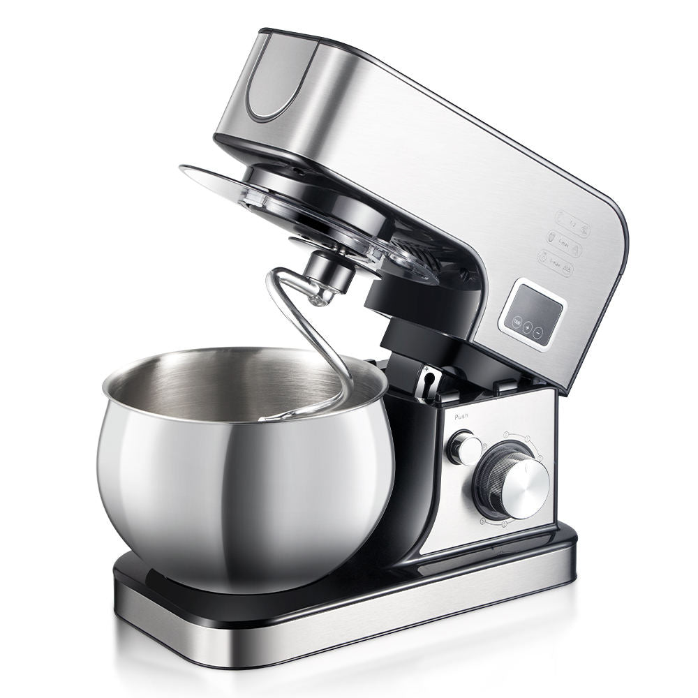 Stainless Steel Stand Mixer with Whisk Attachment – Professional-Grade Dough & Batter Mixing