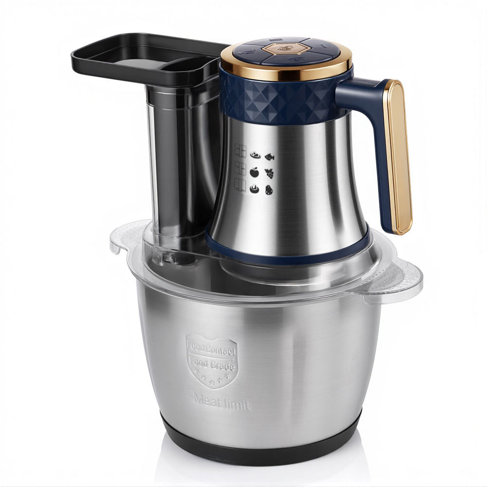 Multifunctional Stainless Steel Food Processor & Meat Grinder - 3L Large Capacity, Food-Grade Material for Effortless Chopping & Grinding