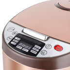 Rose Gold Digital Rice Cooker with Multi-Function Control & Non-Stick Inner Pot