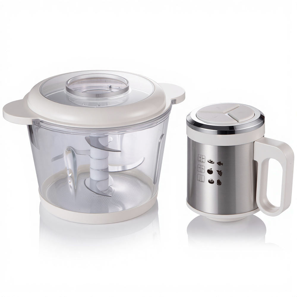 Stainless Steel Electric Food Chopper - Multi-Function Meat Grinder for Meat, Vegetables & Fruits