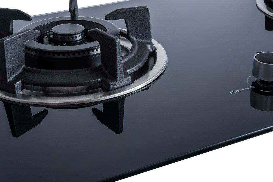 Wholesale Kitchen Queen high quality two-burner gas stove with electronic ignition and tempered glass top, suitable for home use, made in China