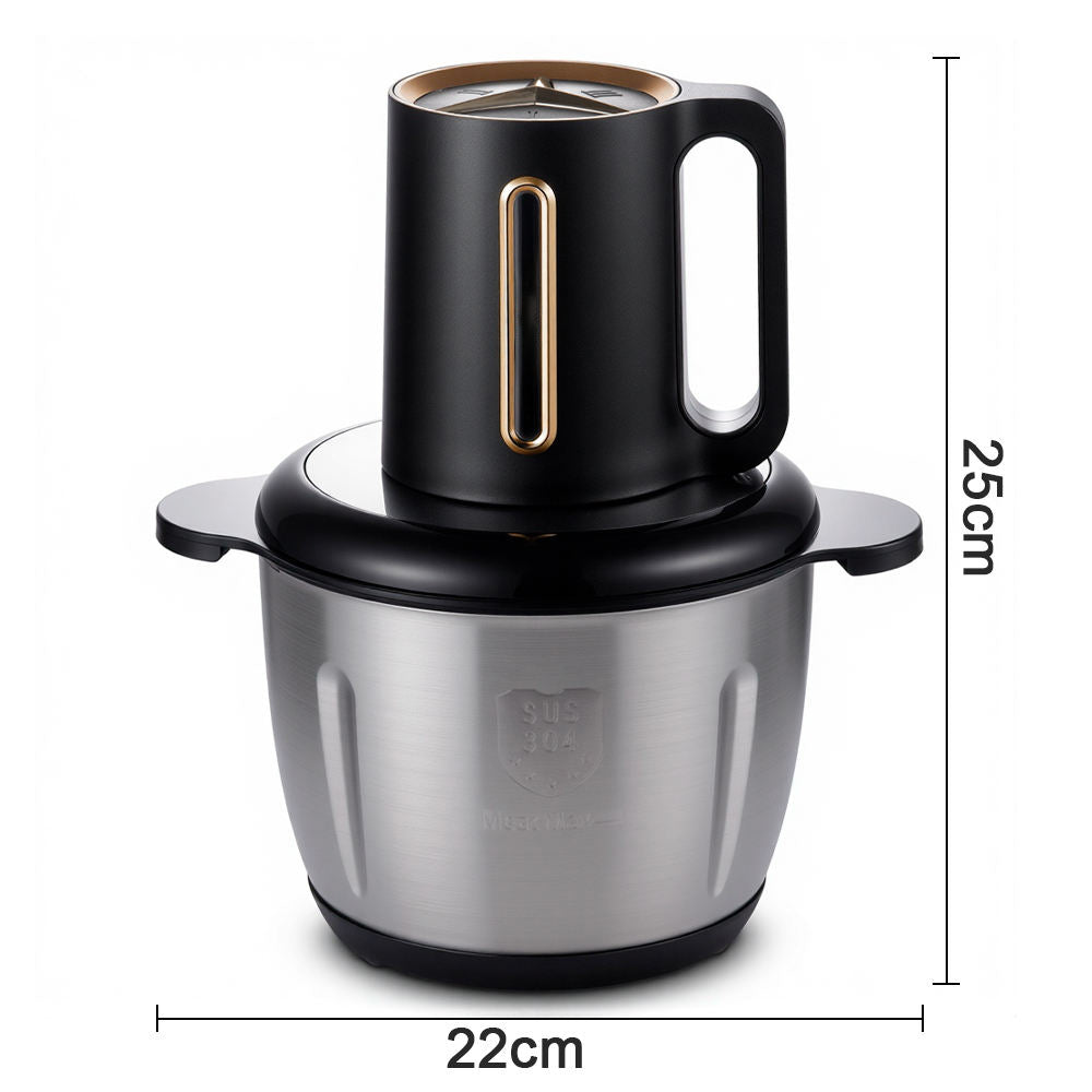 2000ML SUS304 Stainless Steel Electric Meat Grinder - 3-Speed Food Chopper for Home Kitchen