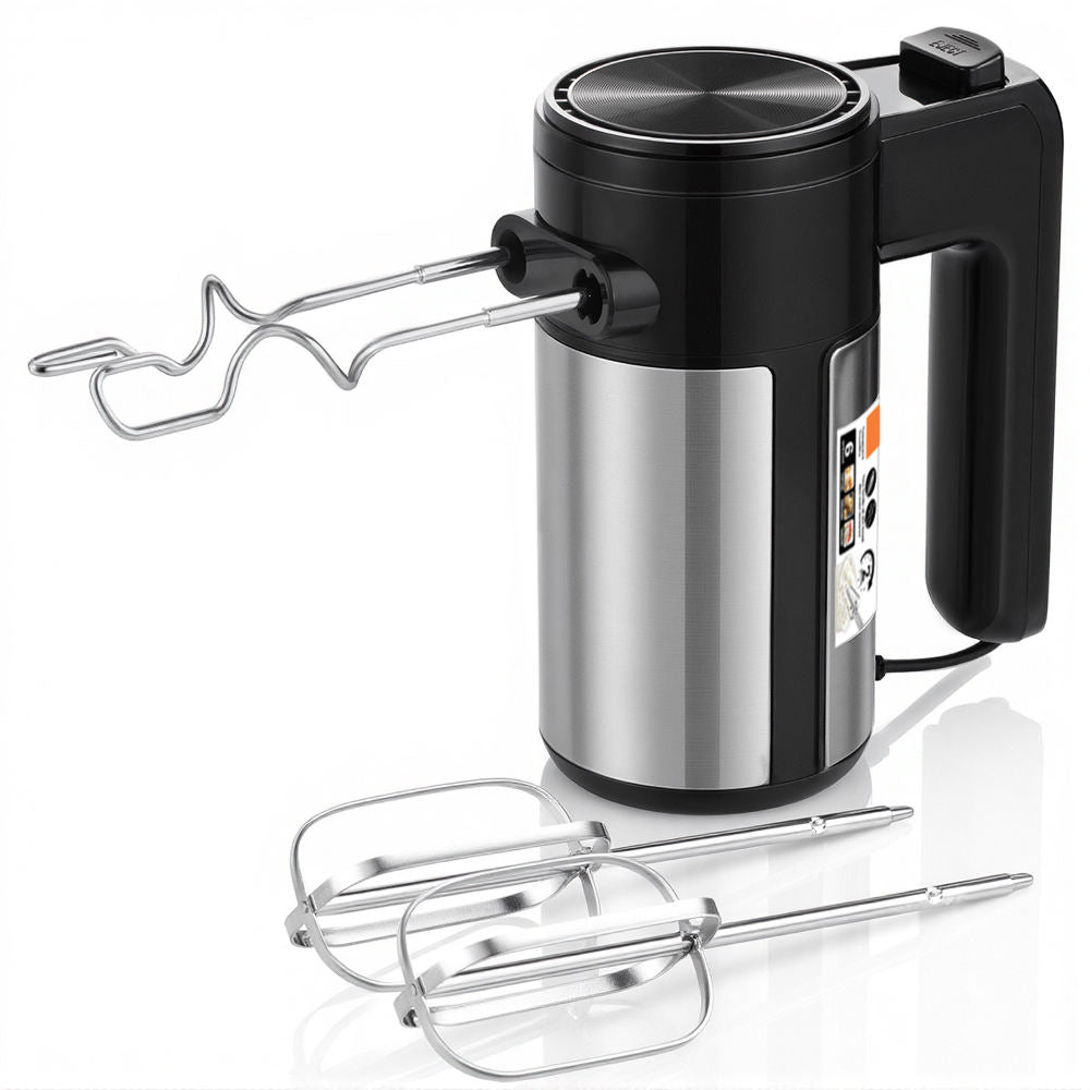 Powerful Electric Hand Mixer: 6-Speed Stainless Steel Egg Beater for Baking & Cooking