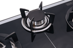 High quality Kitchen Queen triple burner built-in hob tempered glass surface gas stove made in China