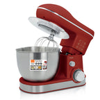 Retro Style Stand Mixer: Multi-Functional Electric Egg Beater with Stainless Steel Bowl