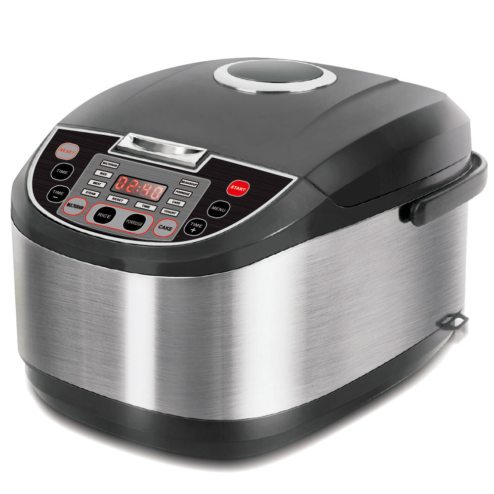 Multifunctional Stainless Steel Rice Cooker - 10-in-1 Programmable for Perfect Rice, Porridge, Cake & More