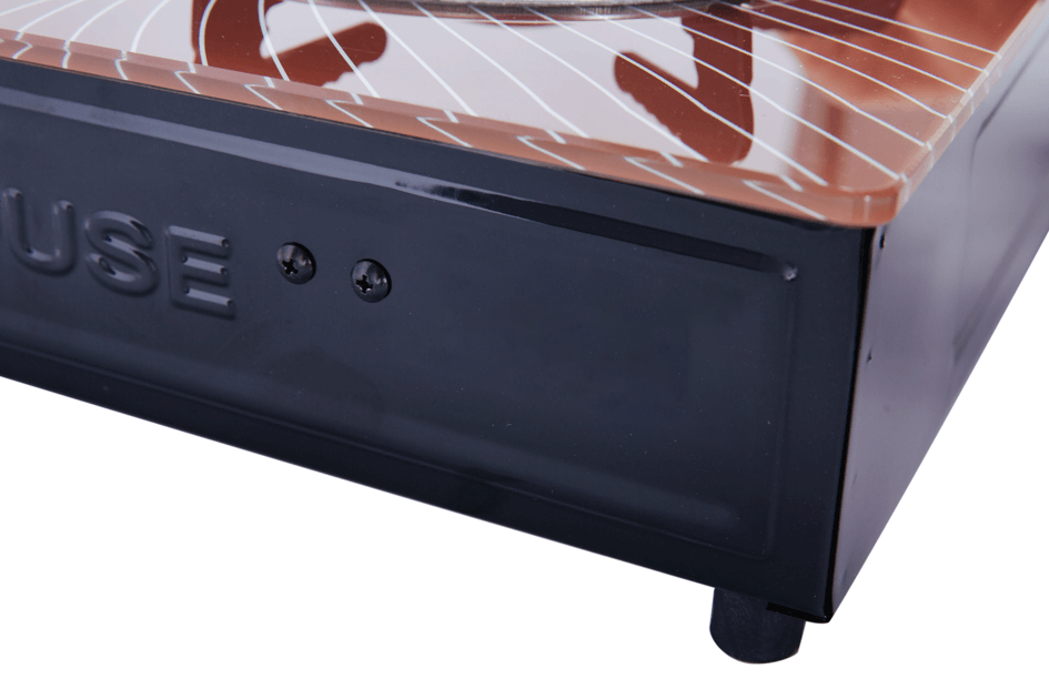 Kitchen Queen double cooker with glass top and electronic ignition installed, made in China