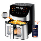 It is an oil-free electric digital air fryer with a visible window