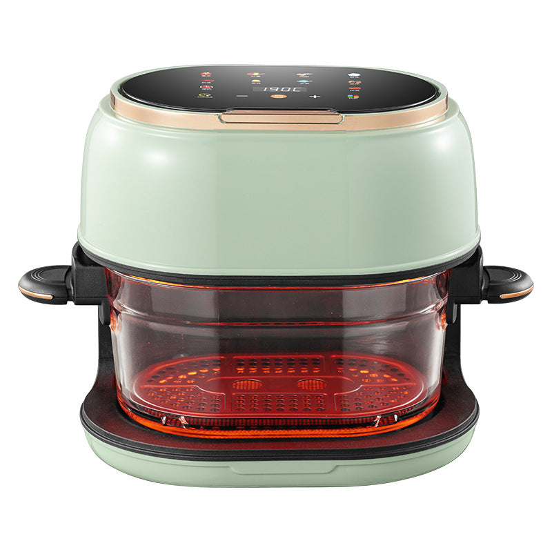 8L Square Air Fryer with Visible Window – Modern, Multi-Functional Electric Model for Home & Hotel Use, Featuring Digital Controls, Auto Power-Off, and Plastic Body