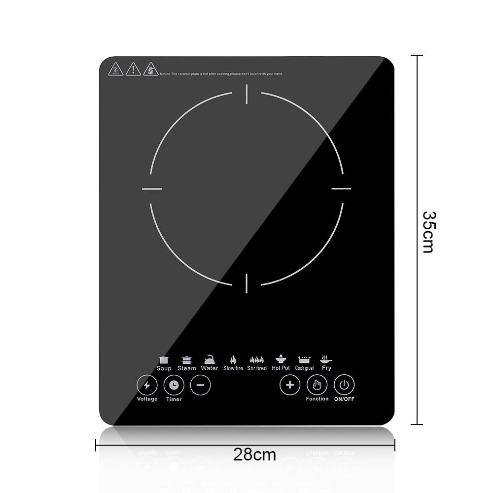 Multi-Function Induction Cooktop - Touch Control, 8 Cooking Modes (Soup, Fry, Hot Pot & More) for Compact Kitchens
