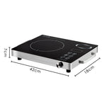 Sleek Stainless Steel Electric Ceramic Cooktop - Multi-Function Infrared Burner with Bilingual (English/Arabic) Controls