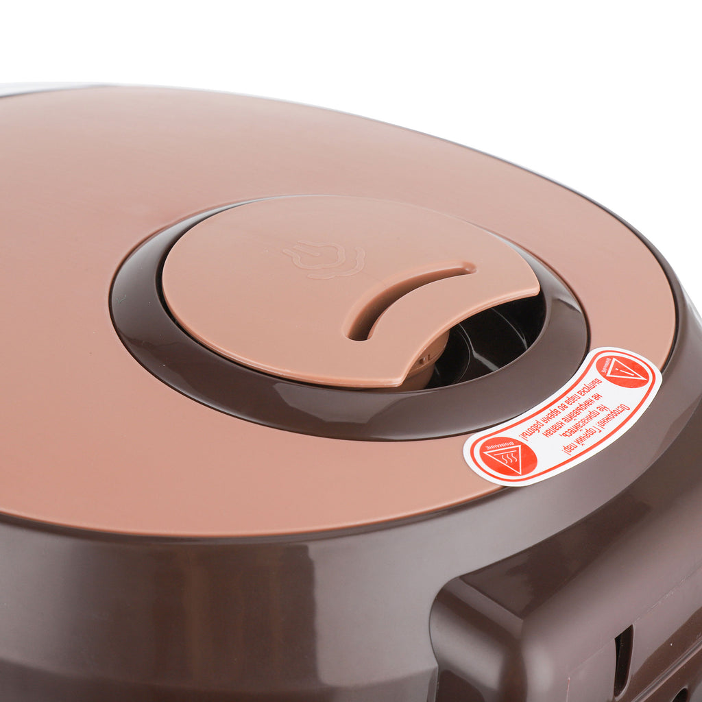 Rose Gold Digital Rice Cooker with Multi-Function Control & Non-Stick Inner Pot