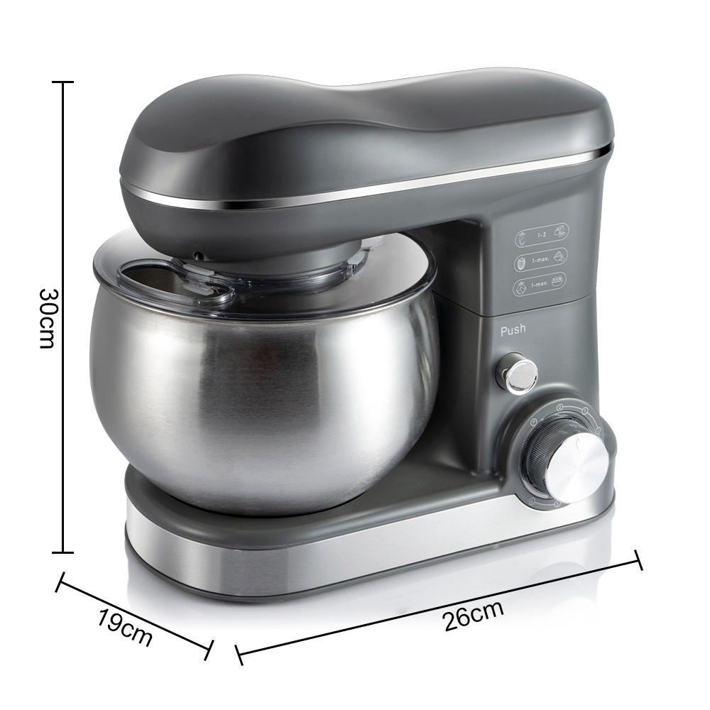 Retro Style Stand Mixer: Multi-Functional Electric Egg Beater with Stainless Steel Bowl