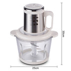 Stainless Steel Electric Food Chopper - Multi-Function Meat Grinder for Meat, Vegetables & Fruits