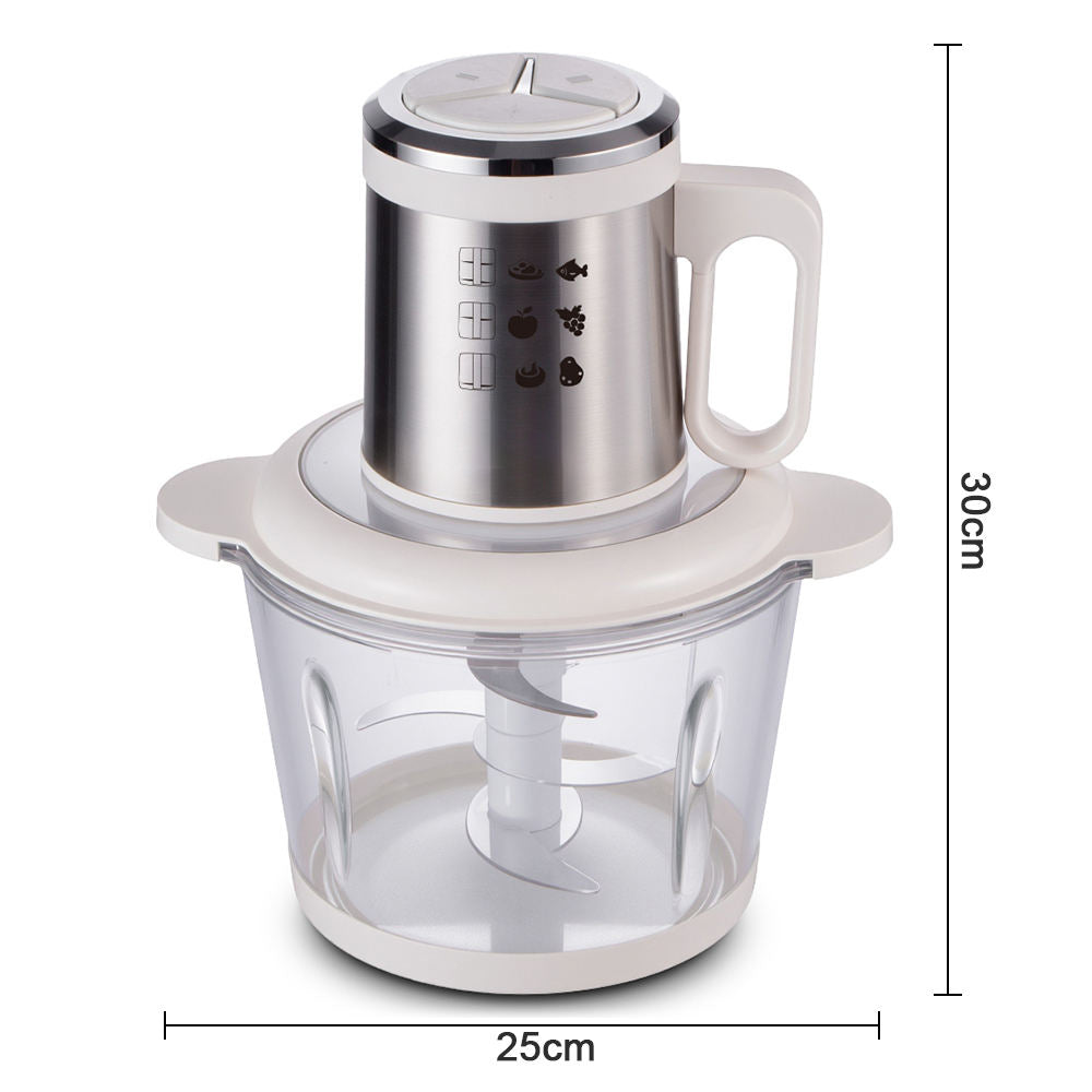 Stainless Steel Electric Food Chopper - Multi-Function Meat Grinder for Meat, Vegetables & Fruits