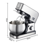 Stainless Steel Stand Mixer with Whisk Attachment – Professional-Grade Dough & Batter Mixing