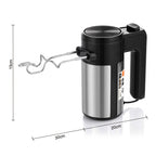 Powerful Electric Hand Mixer: 6-Speed Stainless Steel Egg Beater for Baking & Cooking