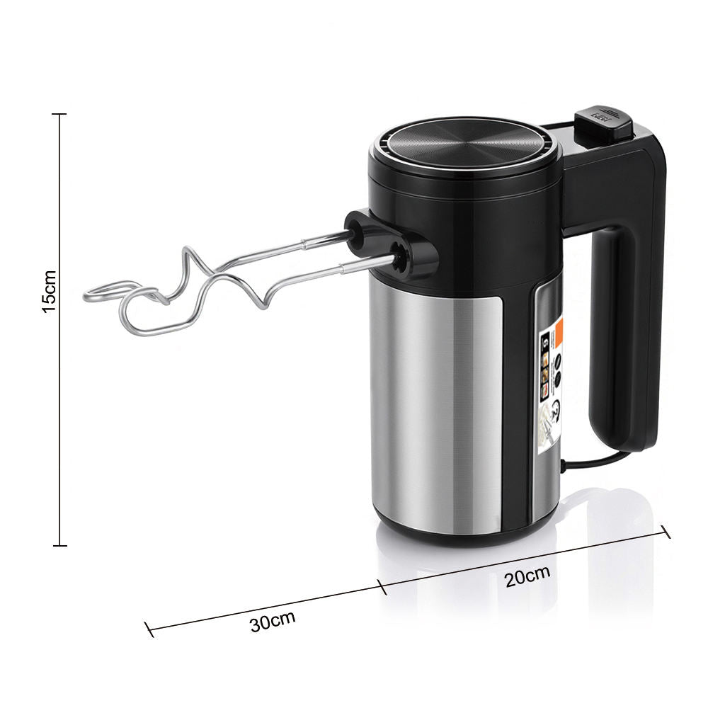 Powerful Electric Hand Mixer: 6-Speed Stainless Steel Egg Beater for Baking & Cooking